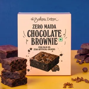 The Baker's Dozen Zero Maida Chocolate Brownie - Fresh Cakes & Pastries delivery in Aurangabad by OZO Mart