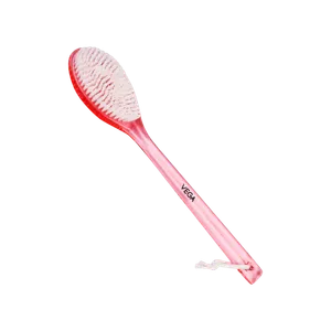 Vega New Luxury Bristle Bath Brush (Red) - Fresh Skin Care delivery in Aurangabad by OZO Mart