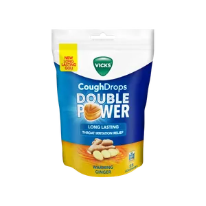 Vicks Cough Drops Double Power - Ginger - Fresh Health & Protein Drinks delivery in Aurangabad by OZO Mart