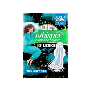 Whisper Ultra Bindazzz Nights Sanitary Pads - Fresh Feminine Hygiene delivery in Aurangabad by OZO Mart
