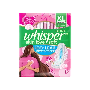Whisper Ultra Skin Love Soft Sanitary Pads (XL) - Fresh Feminine Hygiene delivery in Aurangabad by OZO Mart