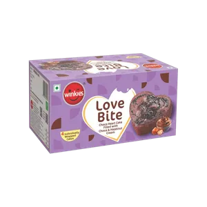 Winkies Love Bite Chocolate & Hazelnut Heart Filled Cake - Fresh Cakes & Pastries delivery in Aurangabad by OZO Mart