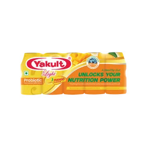 Yakult Light Mango Probiotic Fermented Milk Drink - Fresh Milk delivery in Aurangabad by OZO Mart